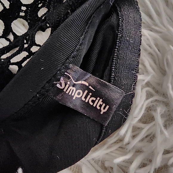 NWOT Black Fishnet One Piece Halter Bathing Suit - Picture 11 of 14